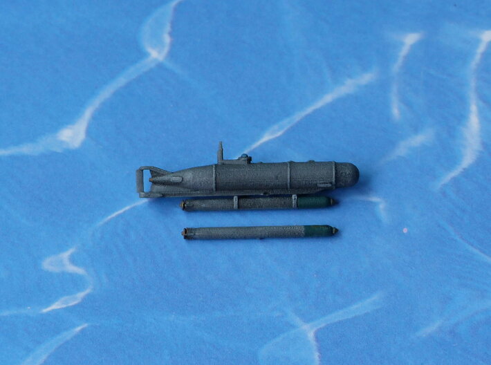Submarine Type XXVII A &quot;Hecht&quot; 1/285 6mm 3d printed incl. spare Torpedo