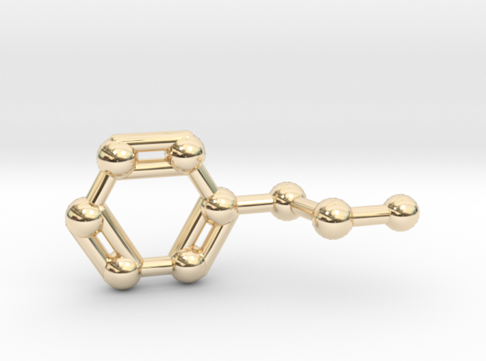 Phenethylamine Molecule Keychain Pendant 3d printed