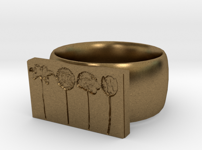 Flower Ring Version 9 3d printed