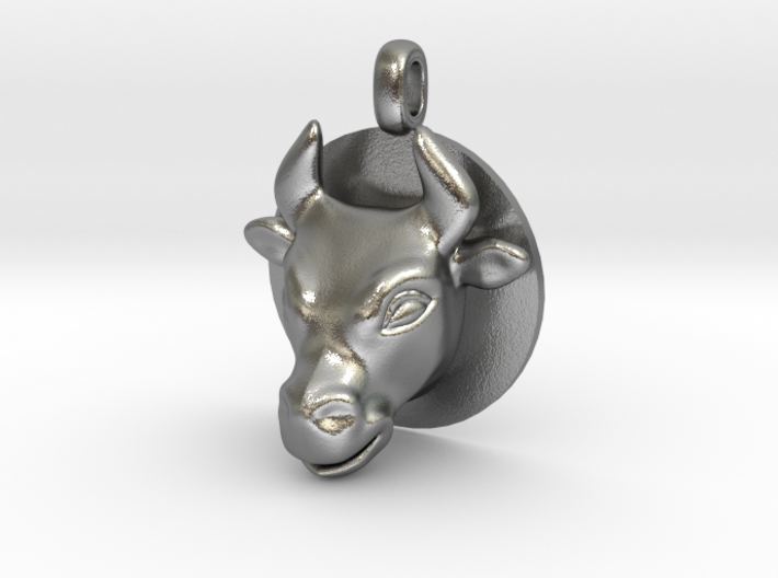 BULL Jewelry Head Design Zodiac Pendant 3d printed