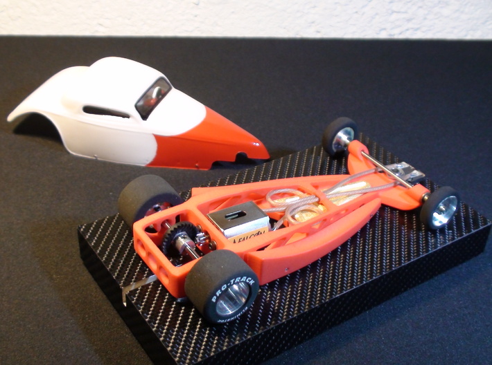 &quot;34 Hot Rod&quot; - 1/24 slot car chassis 3d printed components and hardware not provided in chassis kit