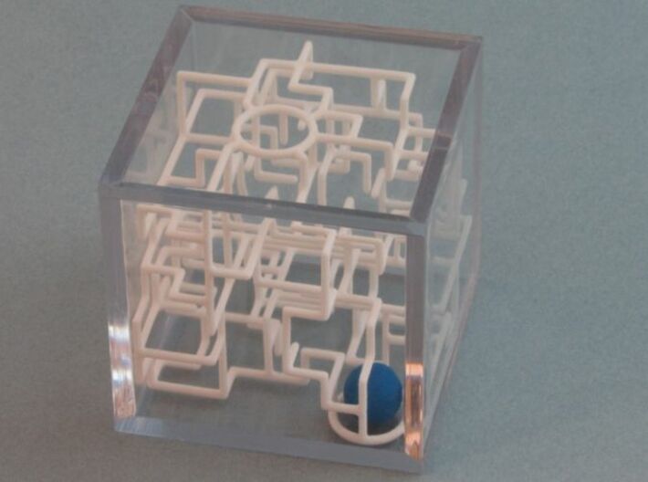 Bare Bones 6-Pack Pirate Maze Puzzle 3d printed Ball at the Entrance of the Maze