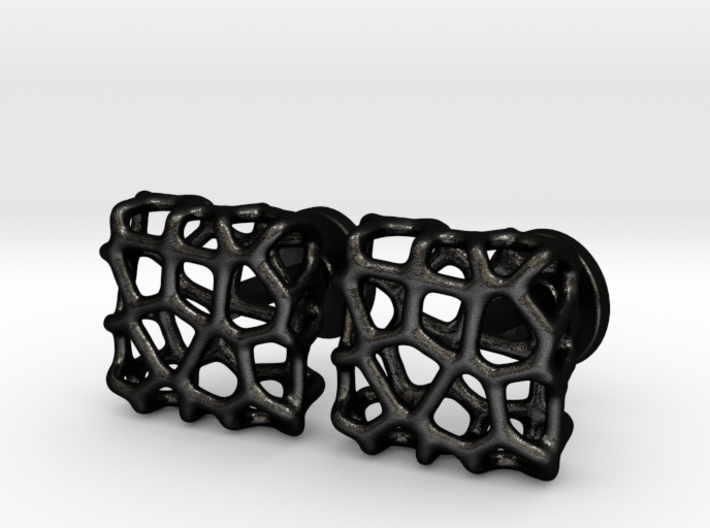 Organic Square Cufflinks 3d printed 