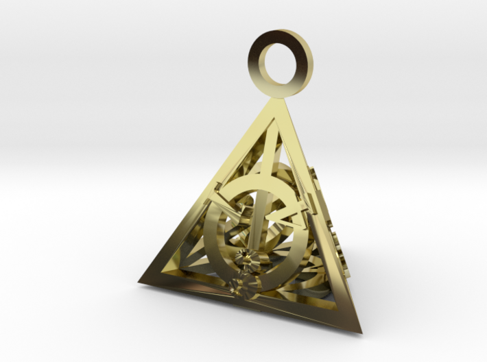 Deathly Hallows Pendant 3d printed