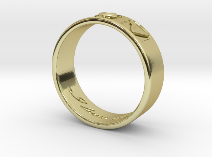 J + V ring Size 8 3d printed