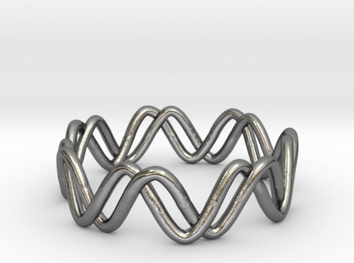 Sine + Cosine Ring (Size 7) 3d printed