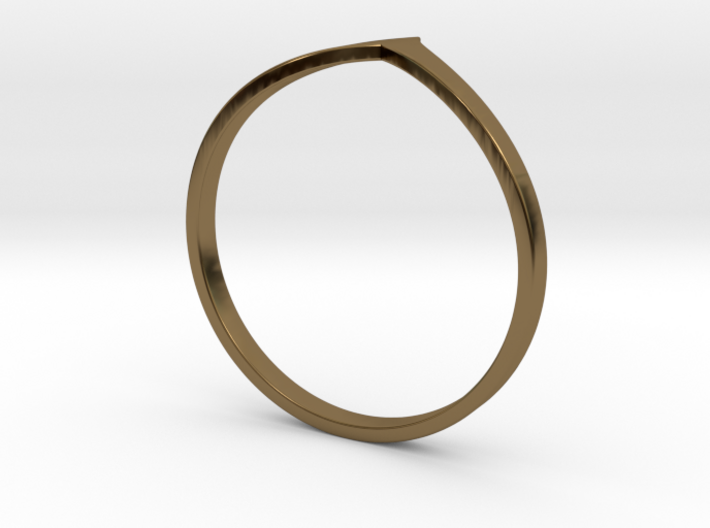 Ring Model B - Size 6 - Silver 3d printed