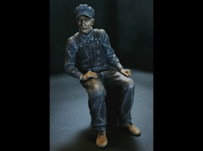 SE Sherman Pippin Sitting 3d printed Painted with Acrylics