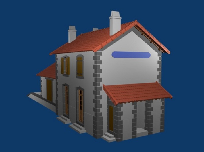 Gare CfD - Roof + Details ( Nm Gauge ) 3d printed render of completed model