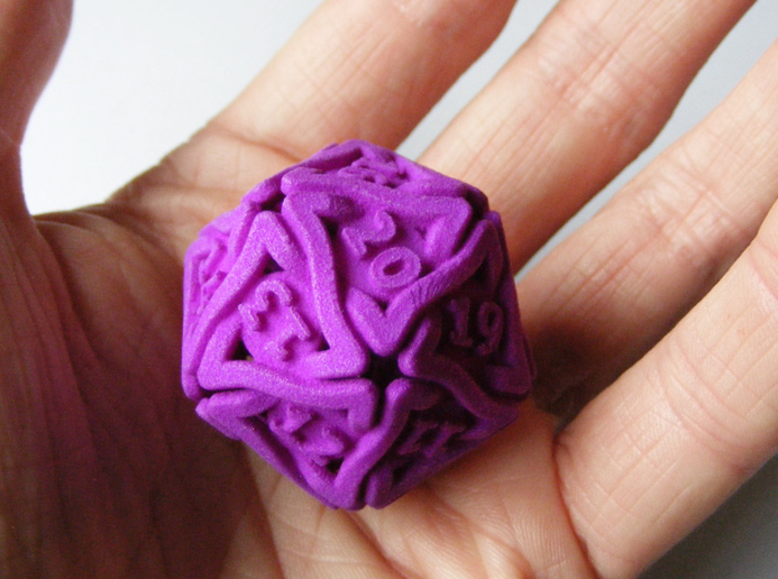 'Twined' Dice D20 MTG Spindown Life Counter Die 32 3d printed 