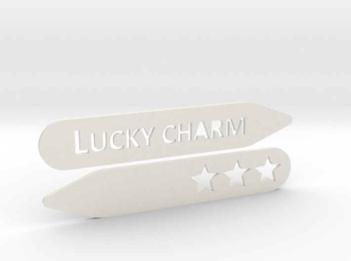 Collar stays: Lucky Charm 3d printed