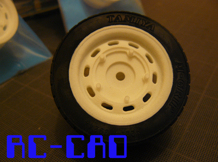 Porsche 356 rims for M-chassis 3d printed With Tamiya 60D tyre (not included)
