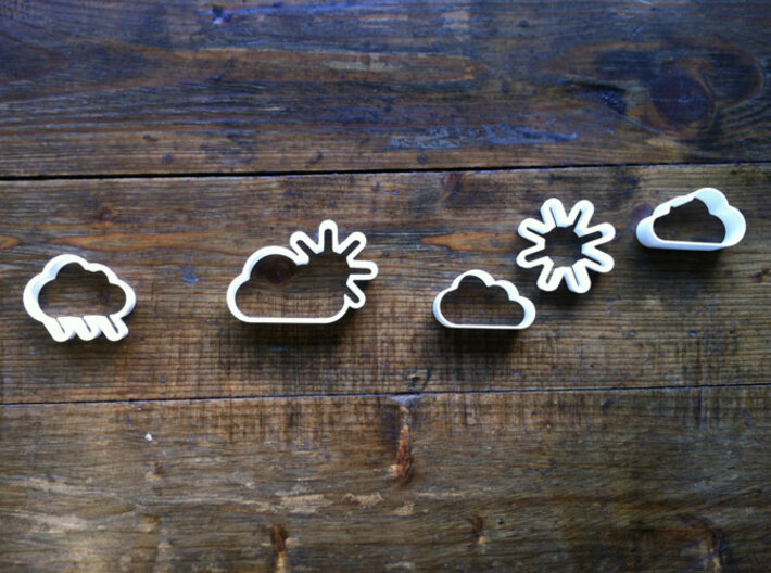 The Cloud 3d printed The picture Shows the Icon Set. Please note it is only the cloud icon for this price