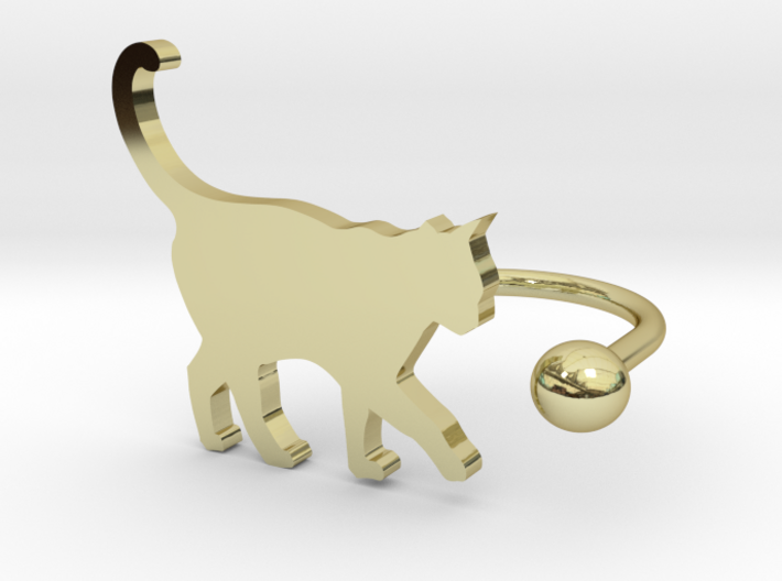 [Ring]Kitty play with a Ball (size 8) 3d printed