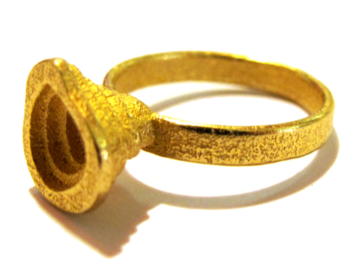 Gold Mine ring - UK Q (inside diameter 18.34mm) 3d printed