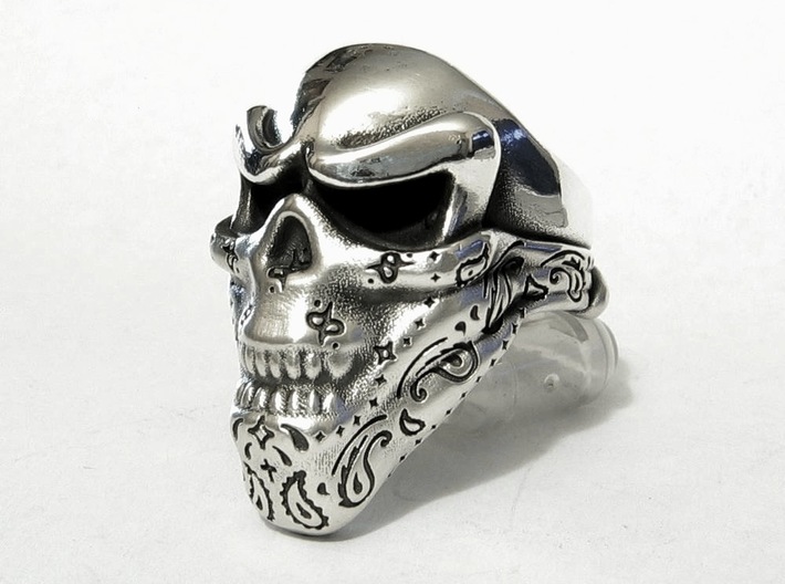 Skull Ring - Bandit 3d printed Skull Ring - Bandit