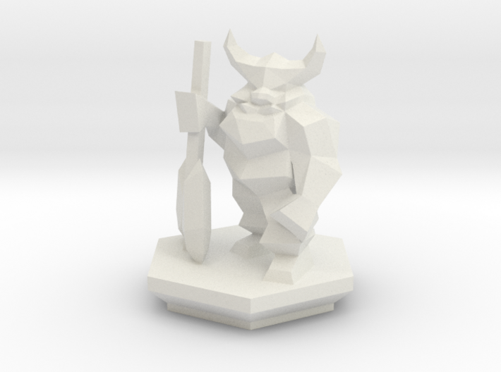 Low Poly Dwarf (Table-Top Alliance Base Unit) 3d printed