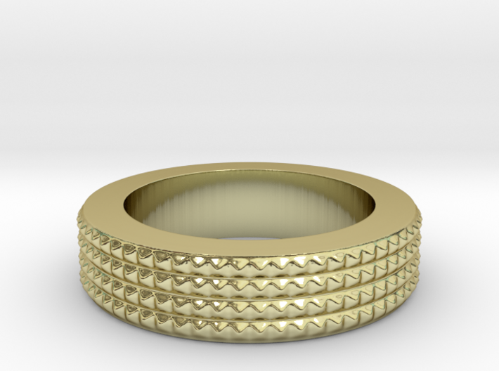 Men's Size 10 US Spiky Ring 3d printed
