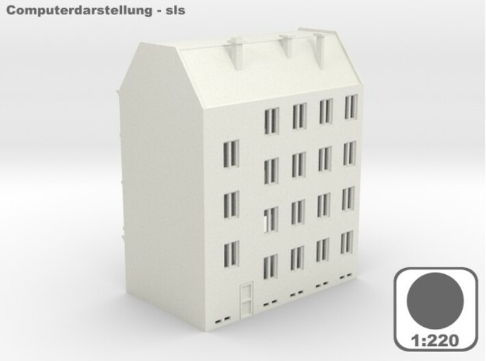Stadthaus 1 - 1:220 (Z scale) 3d printed zusammengesetzt - composite