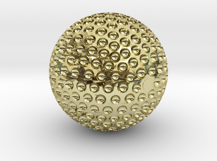 GOLDEN GOLF BALL TROPHY 3d printed