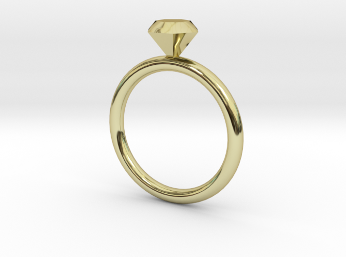 Ring Diamond 16D 3d printed