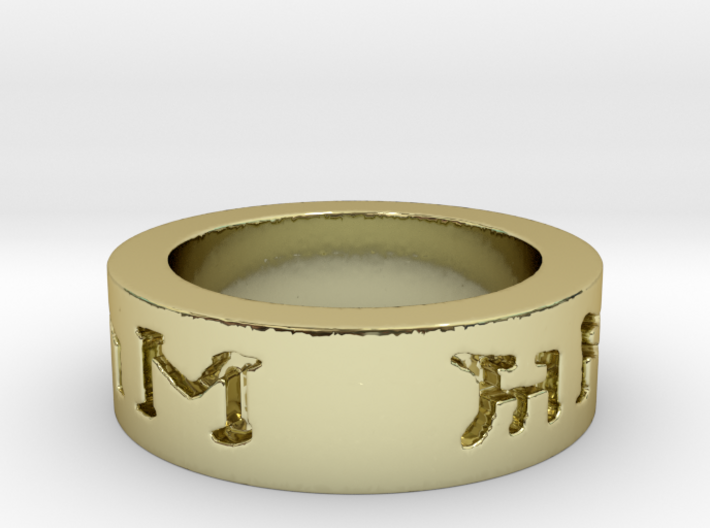 I love you in elven ring 3d printed