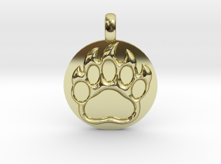 BEAR PAWN Animal Totem Jewelry pendant 3d printed