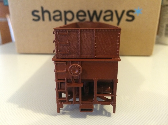 HO Seaboard Air Line (SAL) 3-bay hopper extension 3d printed Extension added to Stewart car