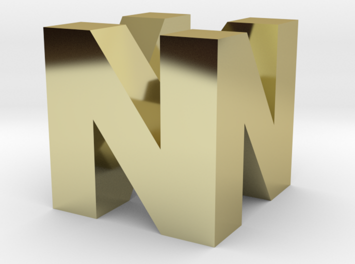 N64 Logo - 2&quot; Cube Desk Object 3d printed