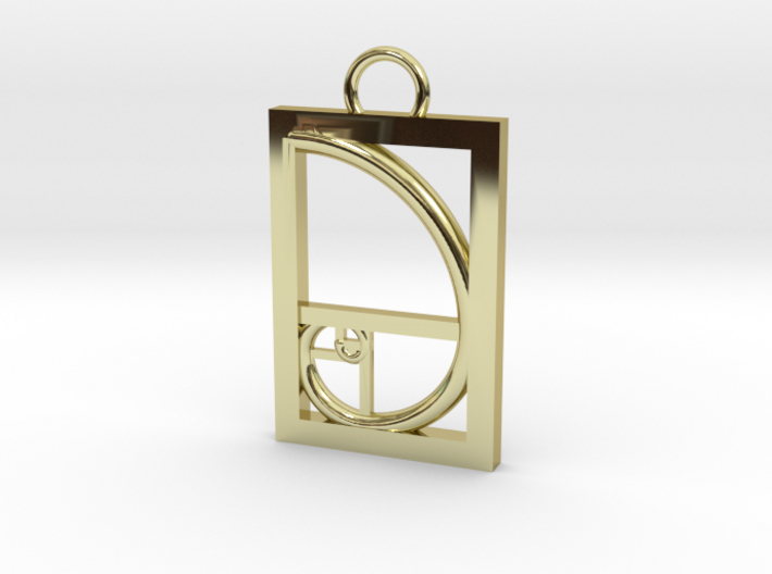 Golden Ratio Pendant 3d printed