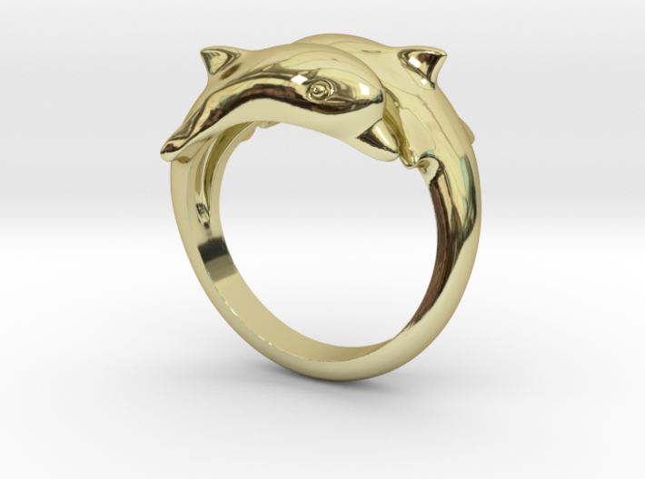 Dolphin Ring Size US 7 3d printed
