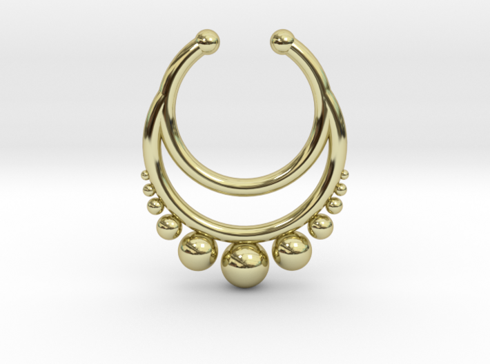 Septum dropped ring with spheres under 3d printed