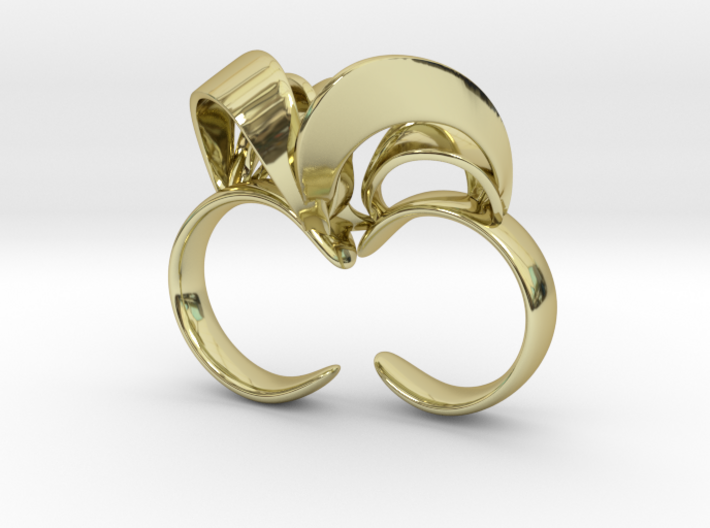 Ribbon Double Ring 8/9 3d printed