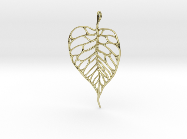 Heart Shaped Leaf Pendant: 5cm 3d printed