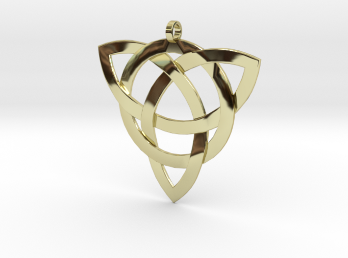 Large Celtic Knot Pendant (Inverted Triquetra) 3d printed
