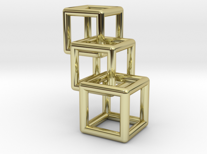 3D Cubes Pendant 3d printed