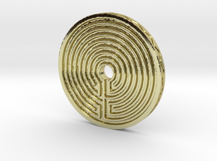 Labyrinth coin 3d printed