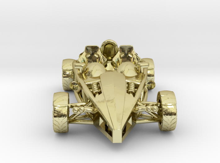 Ariel Atom brass pendant, HO scale LHD w/o wings 3d printed