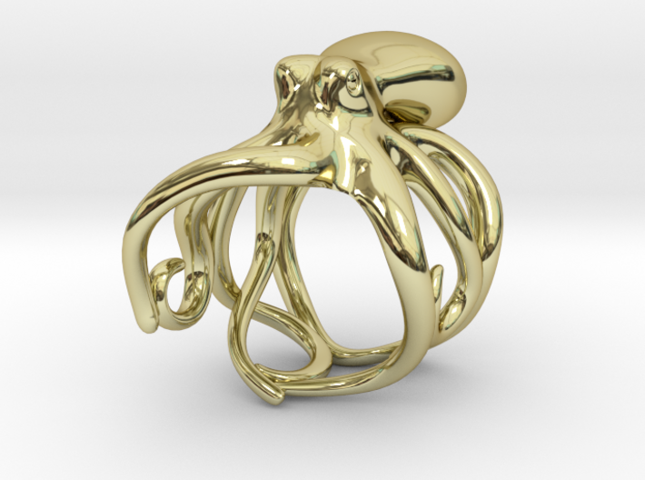 Octopus Ring 18mm 3d printed