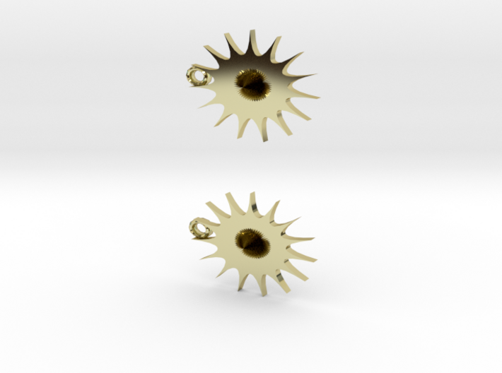 Sun Earrings 3d printed