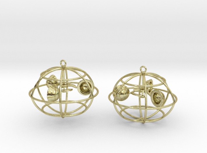 The anemometer earrings 3d printed