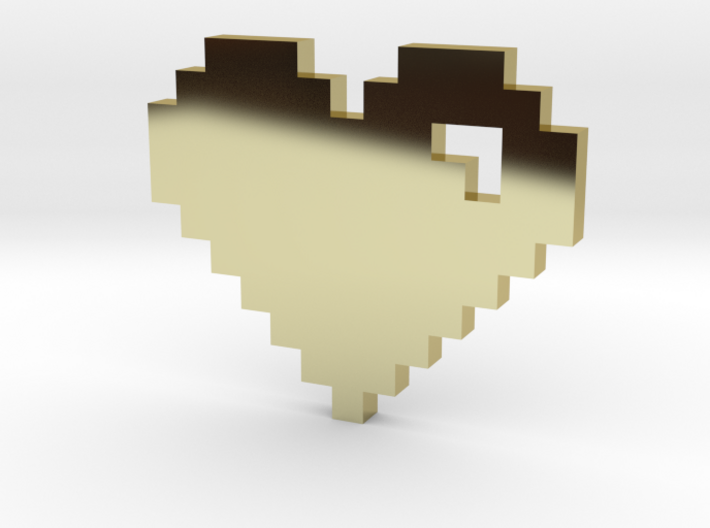 8 Bit Heart (Pixel Heart) 3d printed