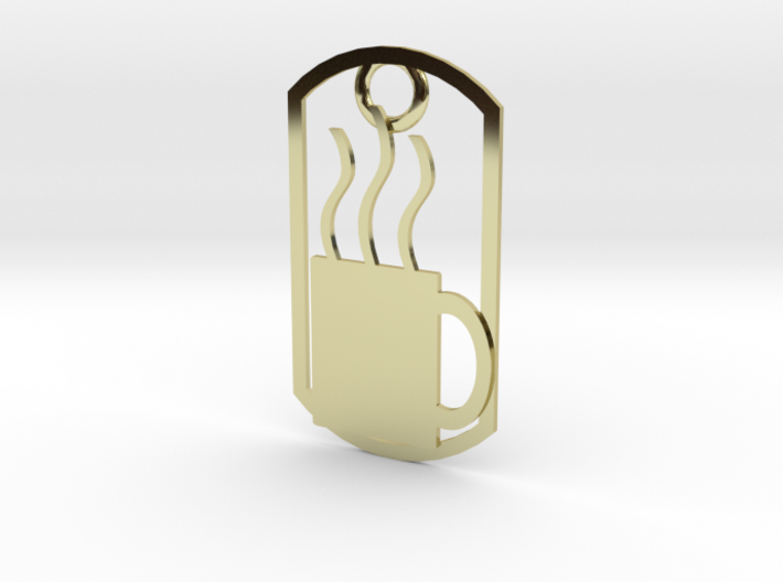Coffee mug dog tag 3d printed