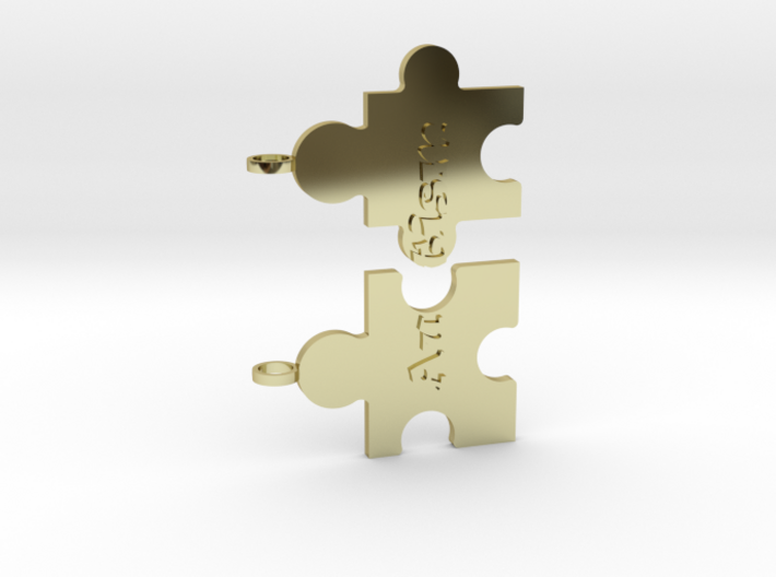 Autism Puzzle Peices Necklace 3d printed