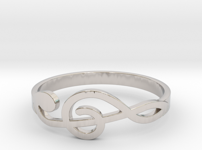 Size 10 G-Clef Ring 3d printed