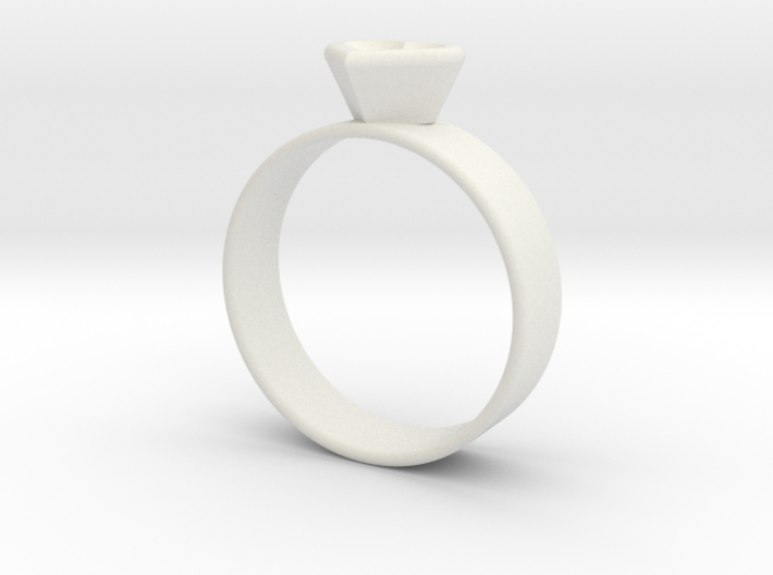 Ring with heart 3d printed