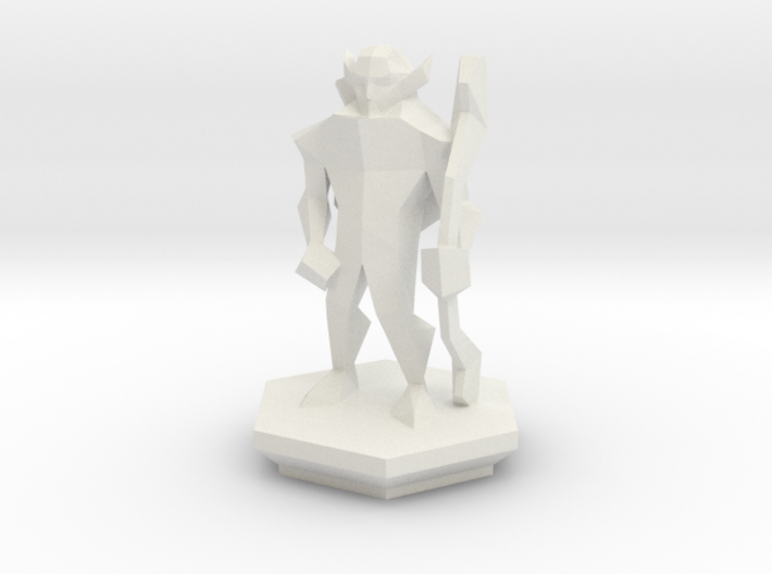Low Poly Elf Ranger (Table-Top Alliance Base Unit) 3d printed