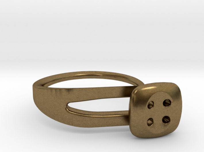 Button Ring Modern 3d printed