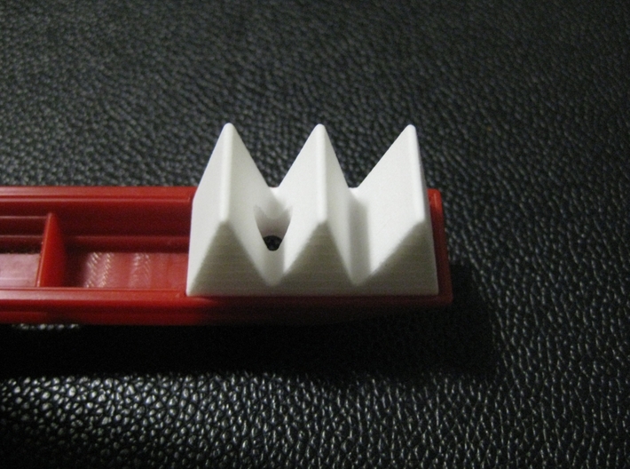 Blade Blaster Replacement Handle Teeth - Top 3d printed 3D printed piece installed in toy.
