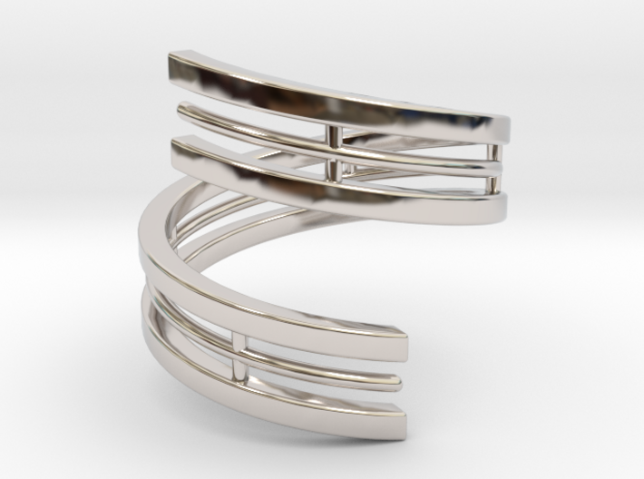 Bars &amp; Wire Ring Size 6 3d printed